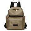 Casual Nylon Backpack Purse with Multiple Front Zipper Pockets Top Handle Everyday Daypack for Women