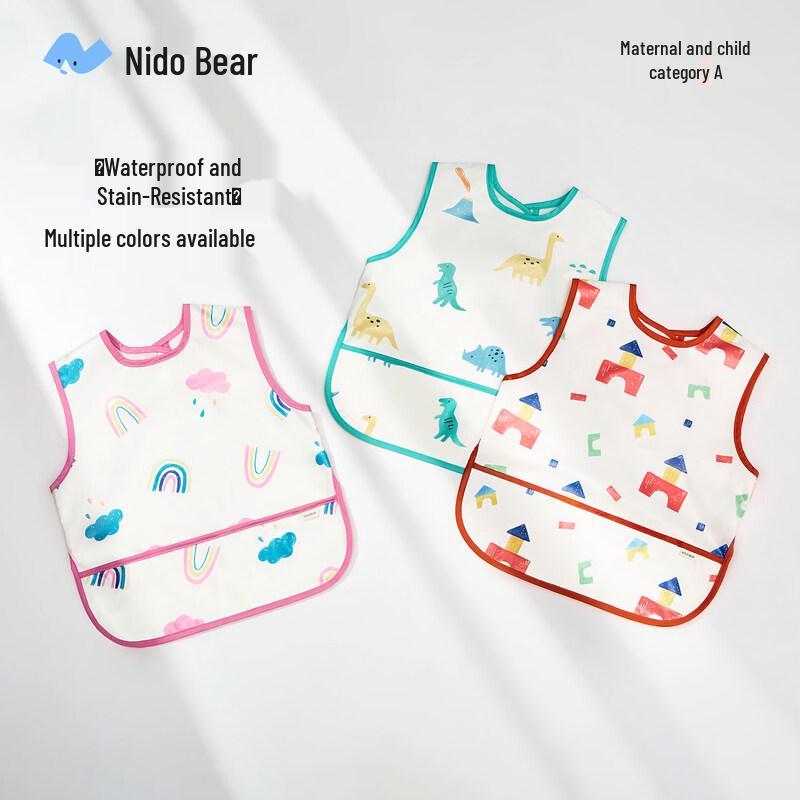 Niduoxiong Kids Waterproof Feeding Smock Bib