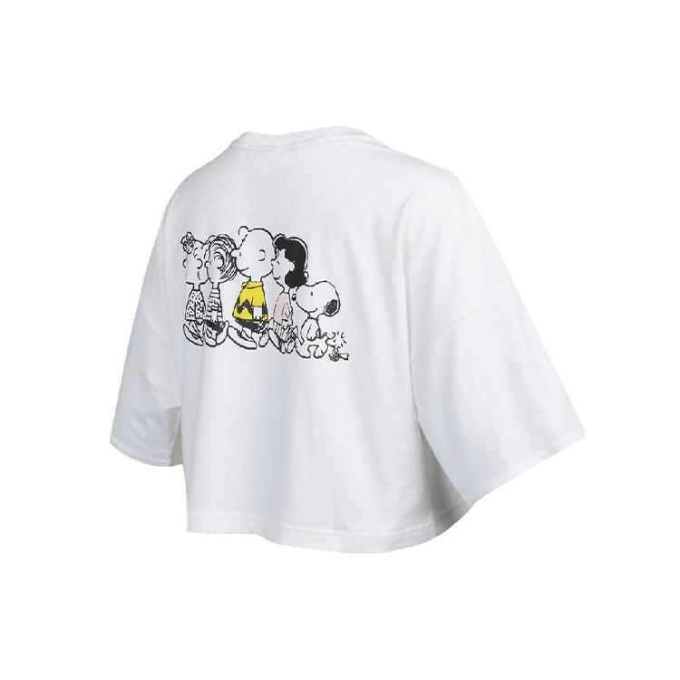 (WMNS) PUMA x PEANUTS Embroidery Logo Crewneck Short Loose Short Sleeve White Women s 531158-02 L
