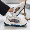 Platform Casual Shoes Spring and Autumn New Men's Models Heightened Breathable Trend Personalized Low-top Lace-up Student Sports Men's Shoes