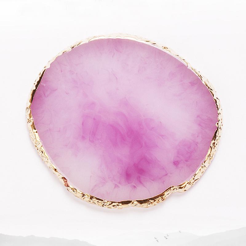 Nagelkunstpalette Falsche Nagelspitzen Farbmischpalette Zeichenpalette Gelpolitur Ausstellungsregal Runder Harz-Achatstein Maniküre-Werkzeug