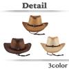 White Fang CZ193 Western Cowboy Stylish and Cool Men's (Khaki) Hat, Fedora,