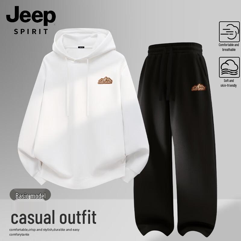 JEEP SPIRIT Men s Hooded Sweatshirt & Sweatpants Set 2XL