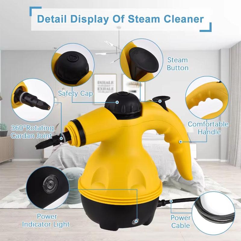 1200W Handheld Steam Cleaner,High Pressure Temperature Steamer with 13-Piece Accessories for Upholstery,Kitchen,Furniture
