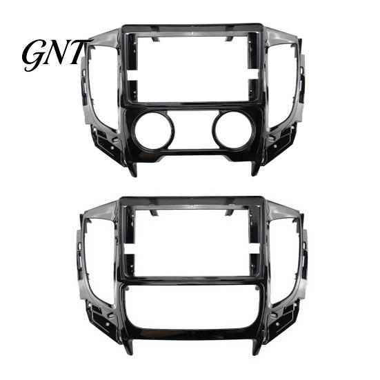 Dashboard Console Trim Adapter 9 Inch Car Radio Fascia Frame for TRITON 2015, Navigation Panel Double Din Stereo Mounting Manual/Auto AC, Install
