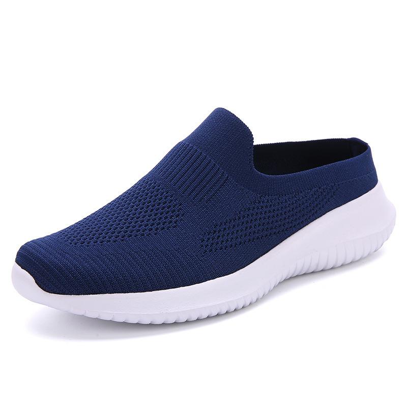 Foreign Trade Large Size 35-42 Women's Shoes Spring Casual Sports Socks Shoes Half Tray Lightweight Breathable Cloth Shoes Soft Sole