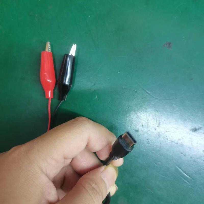 Type C Male to Double Alligator Clip Test Detection Cable for Electronic Laboratory Power Supply Wire Test Leads Cord