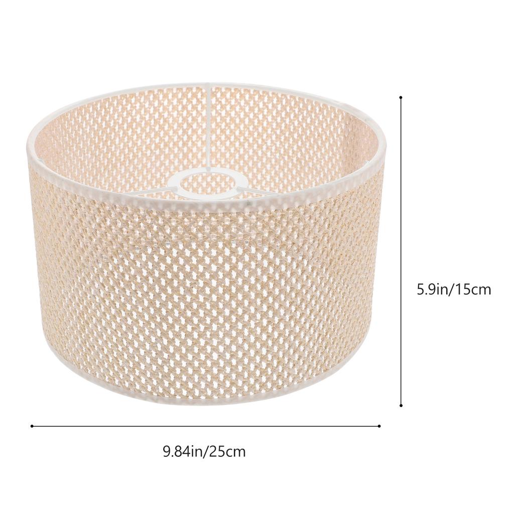Einfacher Lampenschirm Imitation Gewebter Lichtschutz Beige Stark Langlebig Einfach zu Installieren Moderner Stil Simulierte Rattan-Weberei Lampenabdeckung