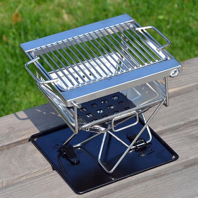 Wind Resistant Outdoor Folding Stove Stable Cooking Performancex When Folded Efficient Combustion Various Setting