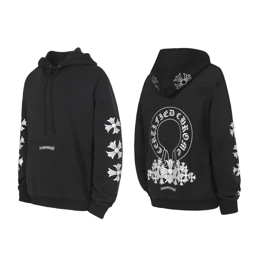 Unisex Autumn/Winter Horseshoe Hoodie with Sanskrit Print - European & American Trend