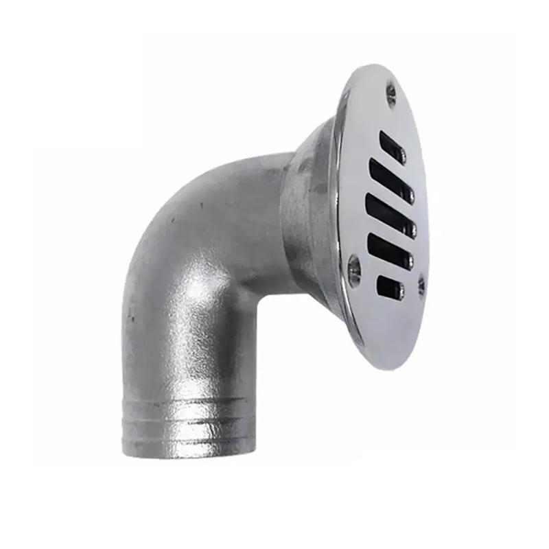 Marine Hardware 316 Stainless Steel 32MM/38MM Doats Floor Deck Cockpit Drain Scupper One-piece Curved Floor Drain