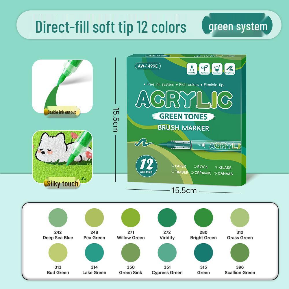 Weiche Acryl-Marker Stifte Set für Anime Hauttöne und Macaron Farben - Ideal für Kunstprojekte von Grundschülern