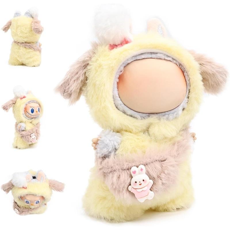 Cute Animal Clothes for 17cm Small Doll – Soft Plush Outfit Set for Doll Dress Up – Bee Costume & More (NO Doll)