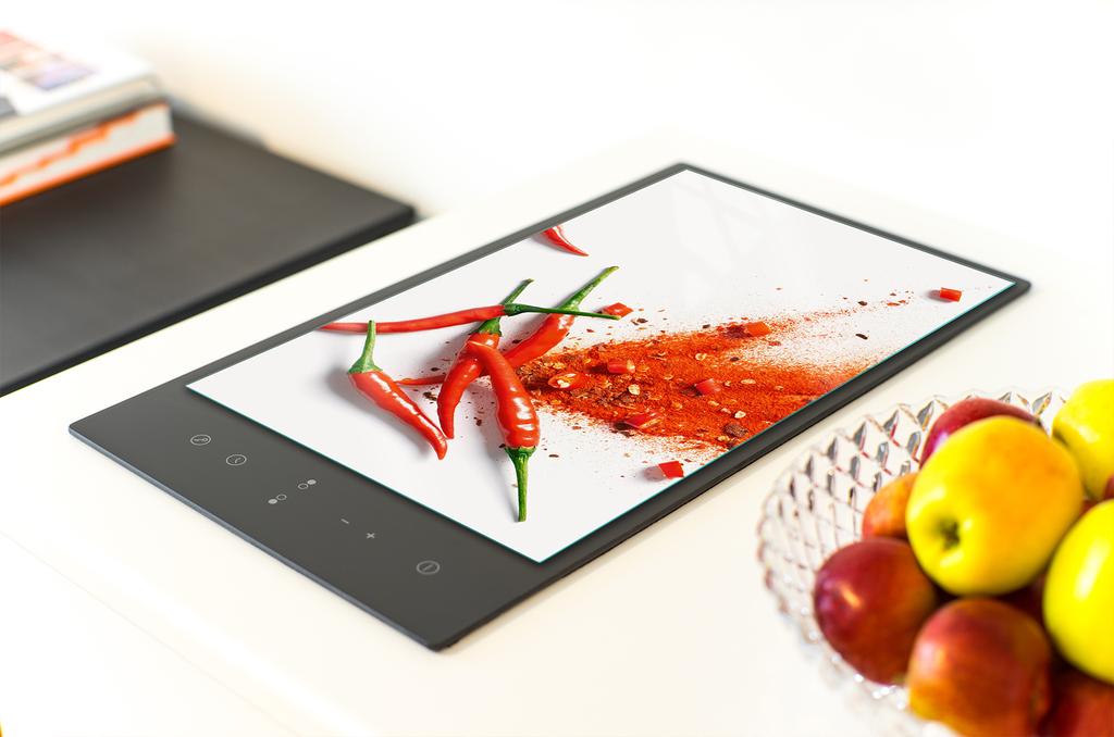 GLASS CUTTING BOARD 35x52 Chili