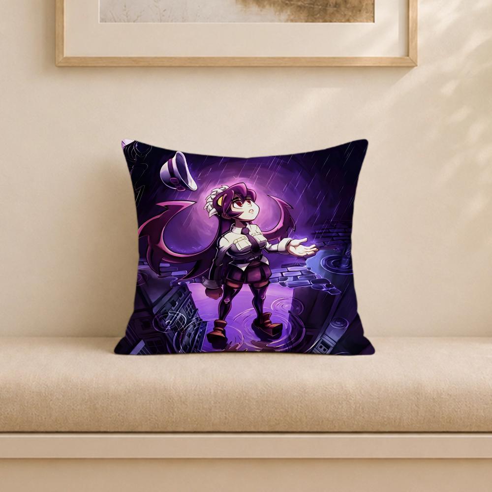 Video Game Sskullgirls Filia Cushion Cover Wrinkleresistant Short Plush Pillow Case Breathable Machinewashable