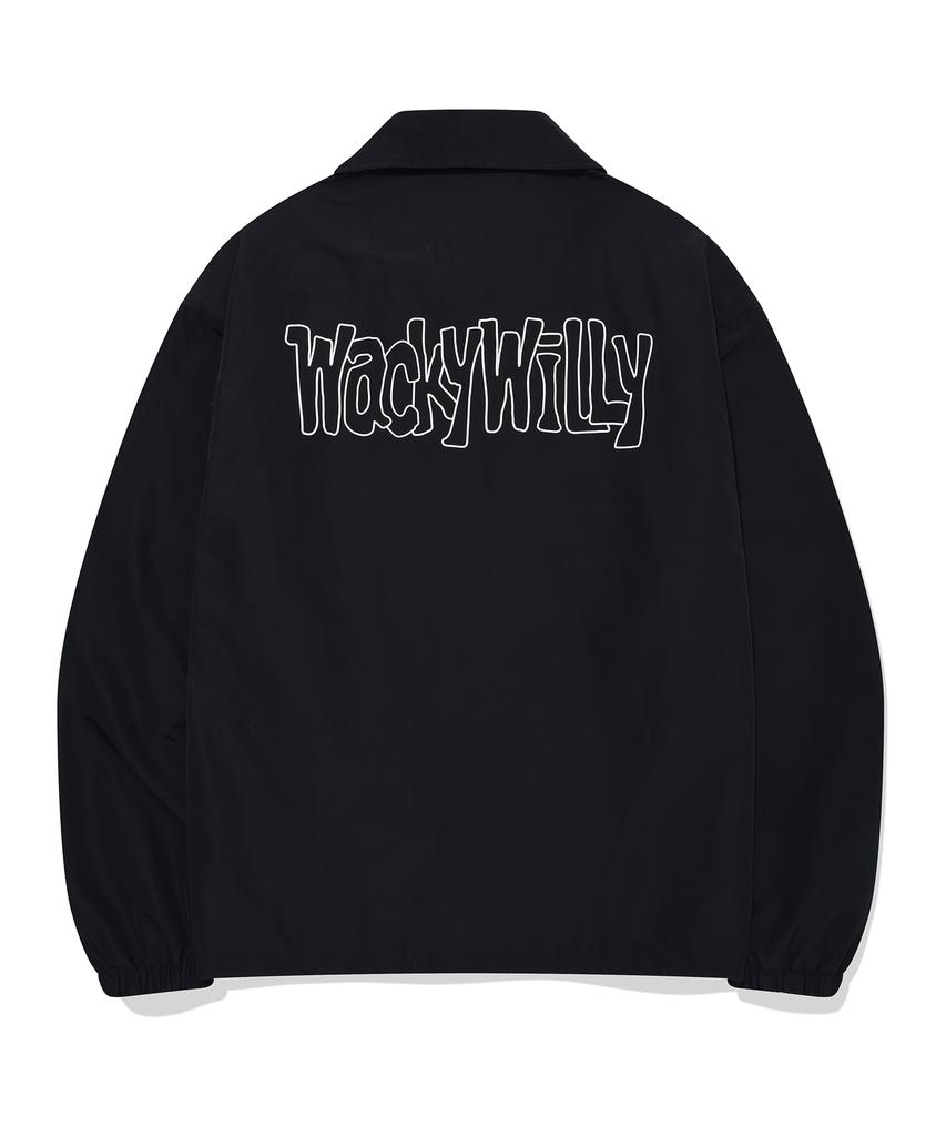 Wacky Willy Typo Coach Jacket Black