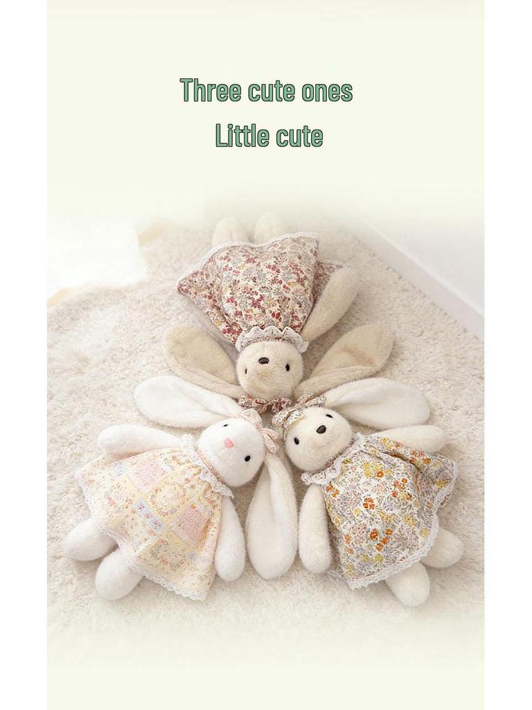 Three-Color Rabbit Plush Doll: Cute, Detachable, Soothing Toy for Kids & Girlfriends, Perfect Birthday Gift