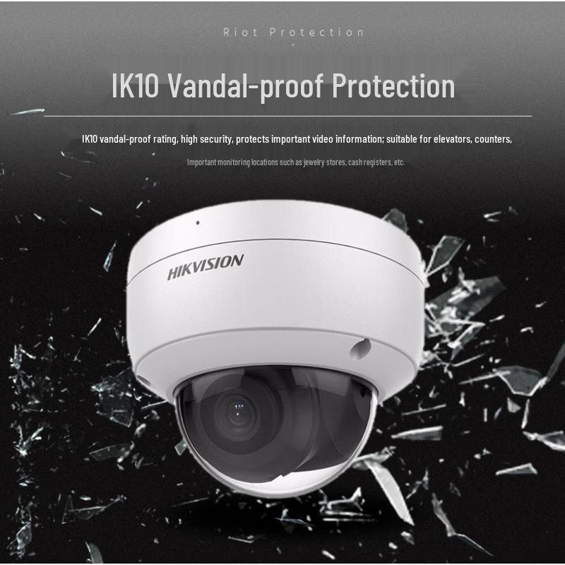 Hikvision 4MP Full-Color Night Vision PoE Dome Camera CN plug (adapter included)