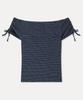 MIXXO Striped Off-Shoulder Short Sleeve T-Shirt_Miwhwg723A