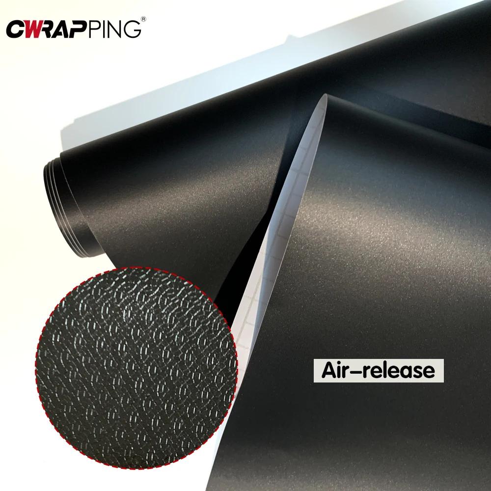 Matte Black Vinyl Wrap Large 1.5m Car Stickers Exterior Waterproof Custom Vinyl Adhesive Wrapping Sheet Car Body Films Sticker