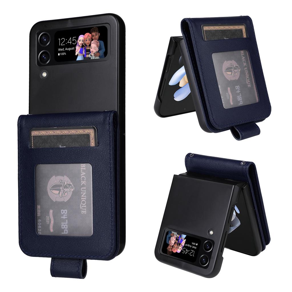 Para Samsung Galaxy Z Flip4 5G Capa com Slots para Cartão Capa de Telefone em Couro PU