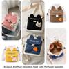 Chic Canvas Single Shoulder Bag With Adorable Rabbit And Carrot Pins Perfect For Daily Outfits