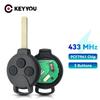 KEYYOU For Mercedes Benz Smart Smart Fortwo 451 2007 2008 2009 2010 2011 2012 2013 3 Buttons ID46 Chip 433Mhz Remote Car Key