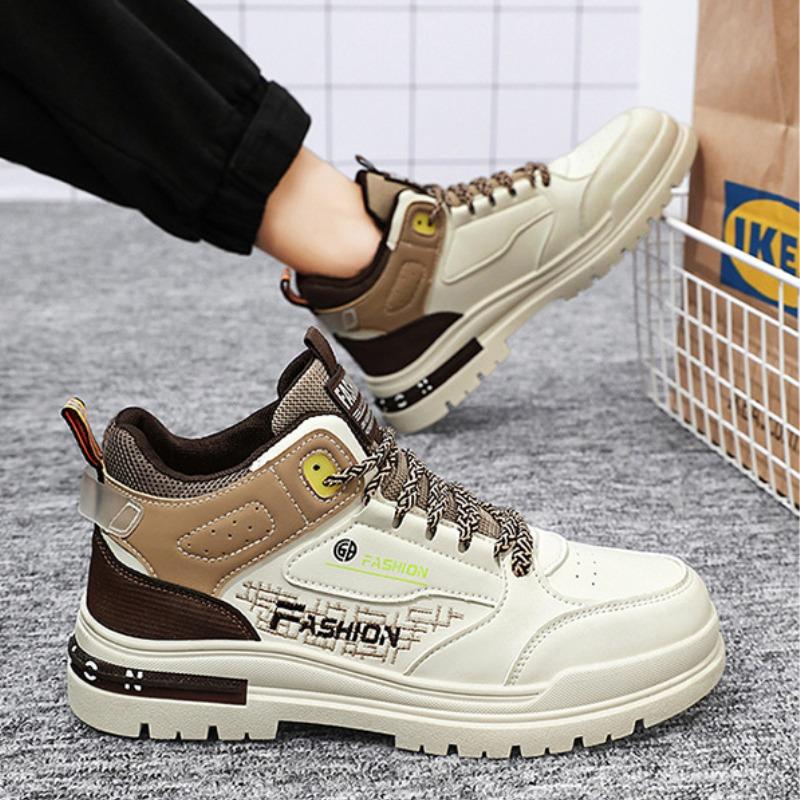 Fashion Men's Sneakers Platform Comfortable Vulcanized Shoe Autumn Winter Fashion Lace-up Ankle Boot for Men Outdoor Versatile Work Boot