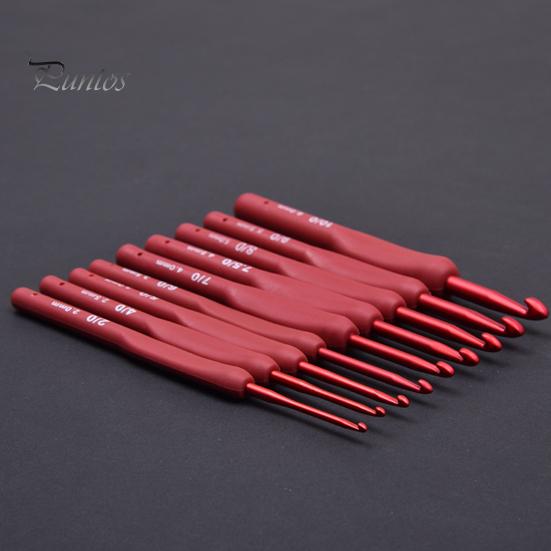 9Pcs Crochet Hook Effortless Ergonomic Crochet Needles Durable Long Knitting Needle Crochet Accessories