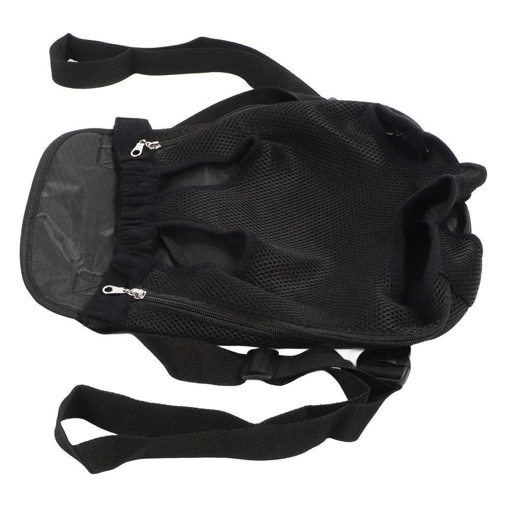 Front Dog Backpack Soft Breathable Portable Legs Out Puppy Carrier Bag for Travel Walking XL Black