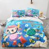 Cartoon Bedding Sets Sea Animals Soft Polyester Kids Boys Bed Linen Queen King Full Single Size Dinosaur Duvet Cover Sets Gifts