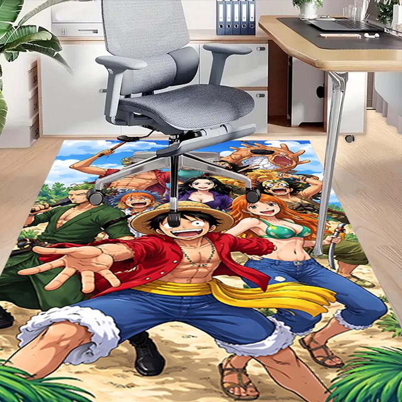1pc One Piece Adventure Carpet for Playroom Bedroom Living Room Sofa Home Decor,kids Game Area Rug Non-slip Floor Mat Y72357