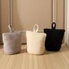 1pc Plush Doorstop with Integrated Sandbag Soft Beige Gray Fluffy Fabric, Non-Electric, Ideal for Home, Bedroom, Office Decor, Door Stopper for Door