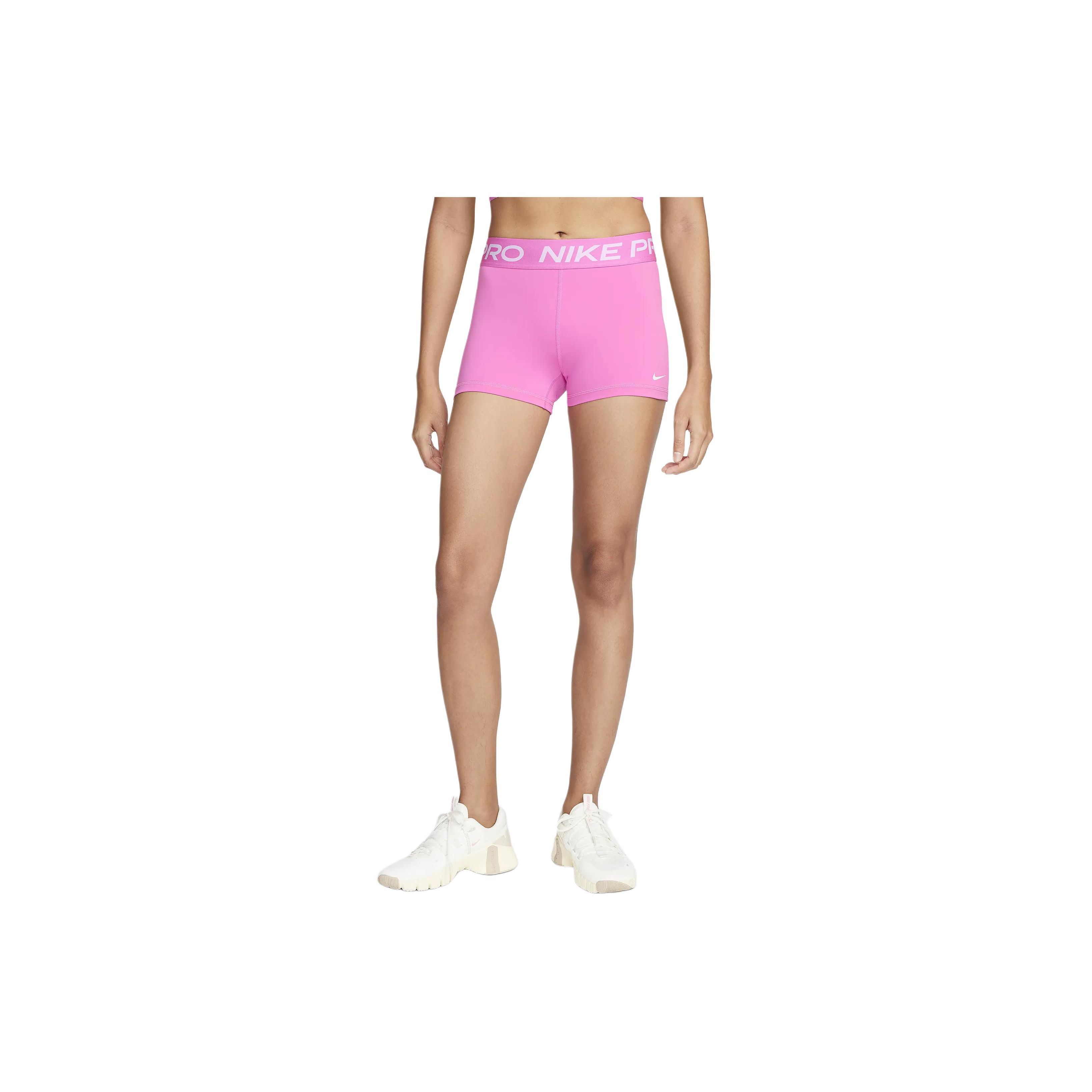 Nike Women s Pro 3  Dri-FIT Training Shorts Playful Pink White CZ9857-675 S