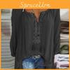 Elegante Damen-Bluse in Übergröße im Boho-Stil, Langarm, Locker geschnitten, Mit V-Ausschnitt