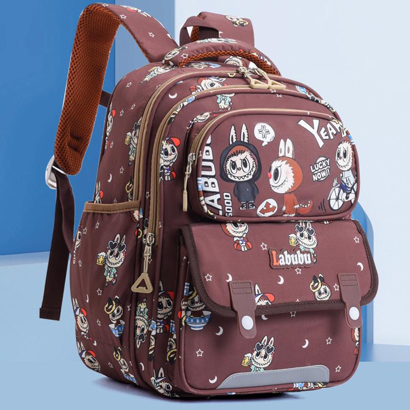 New Cute Children's Backpack Cartoon Printed LABUBU Children's Lightweight Waterproof and Wear-resistant Backpack CLE