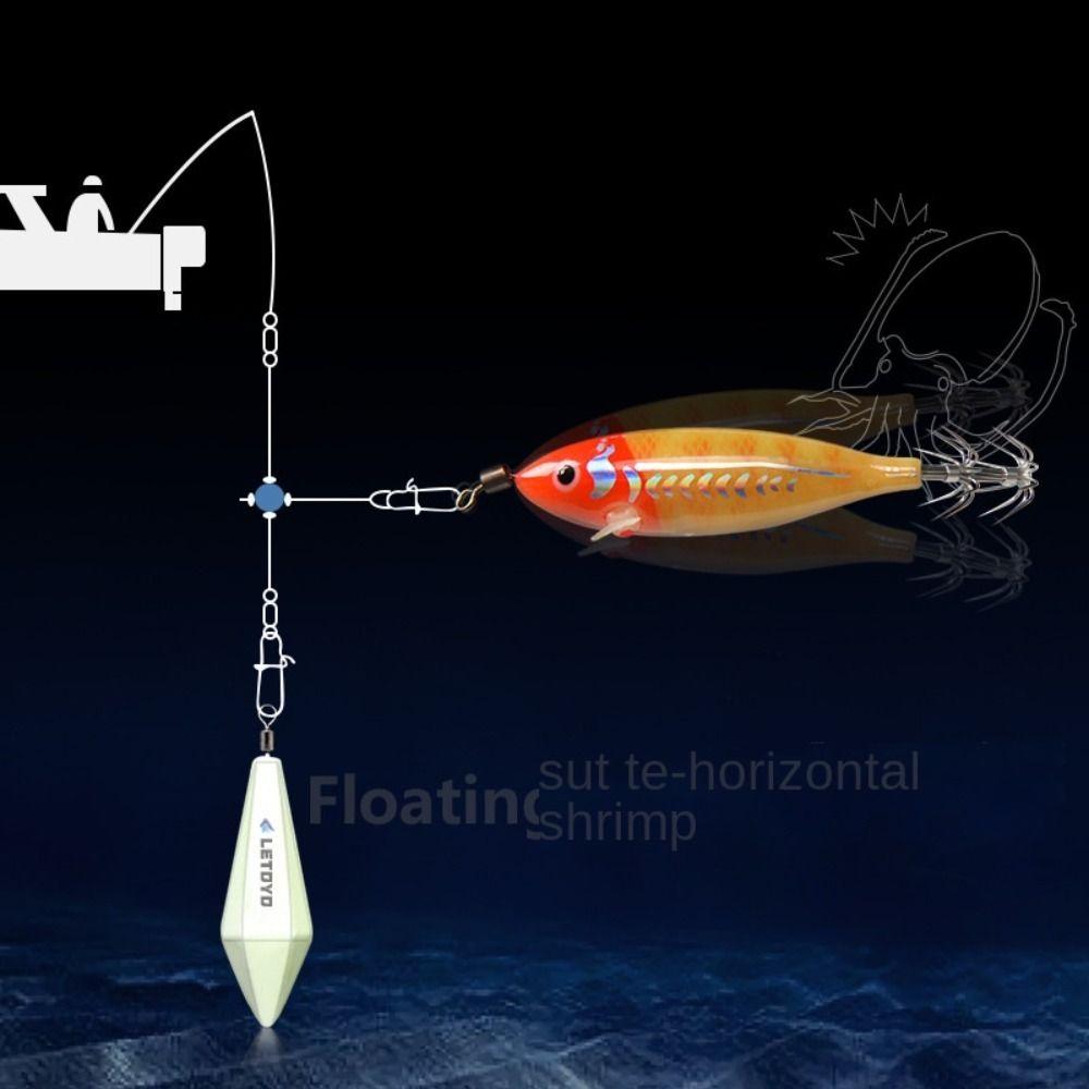 Lead Sinker Wood Shrimp Lures Jigs Hook Octopus Lure 2024 Squid Hook Simulation