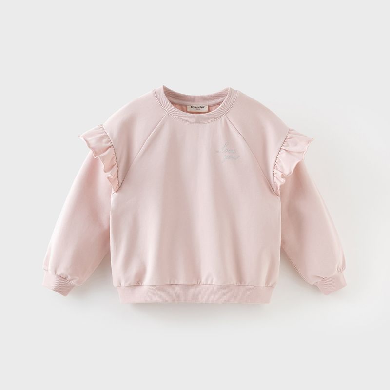 David Bella Girls' Sweatshirt Children's Long-Sleeve Base Shirt 2026 Spring New Style Girls' Top Children's Clothing for Older Girls