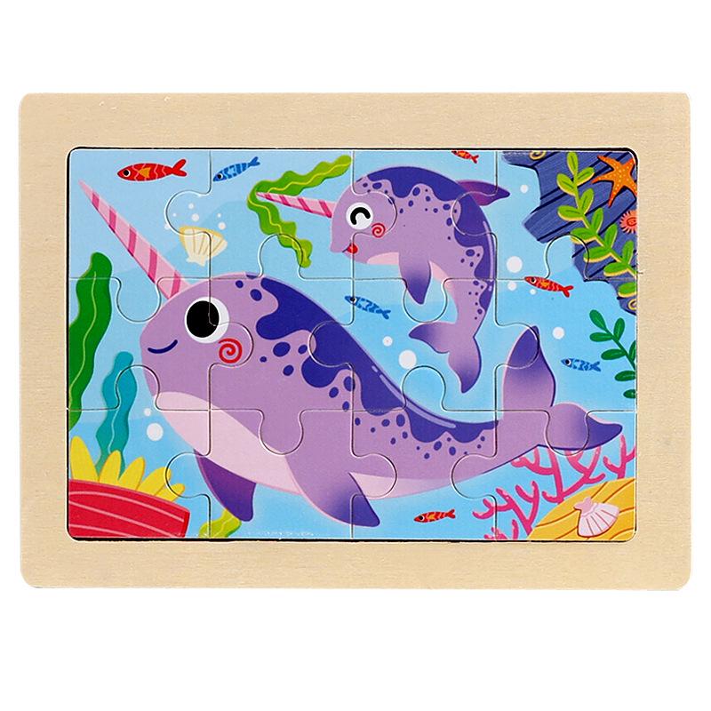 Early Education Wooden 20-Piece Puzzle Board for Infants and Young Children (Ages 0-6)