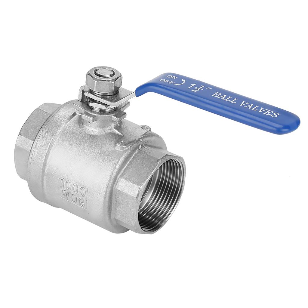 304 Stainless Steel Two Piece Full Port Female Thread Ball Valve 1?12" DN40 1000 WOG