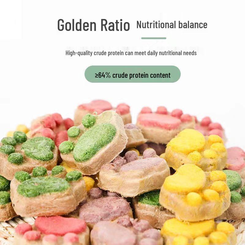 Pet Snack Patties: Freeze-Dried Raw Bone & Meat for Cats, Dogs, Hamsters - Goat Milk, Egg Yolk, Cheese, Calcium for Training & Teething.