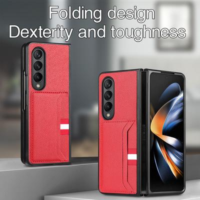 Anti -Scratch Leather Phone Bag Protective Case For Samsung Galaxy Z Fold 4 Fold3 Fold4 5g Fold 3 2 Fold2 Slim Card Slot Cover