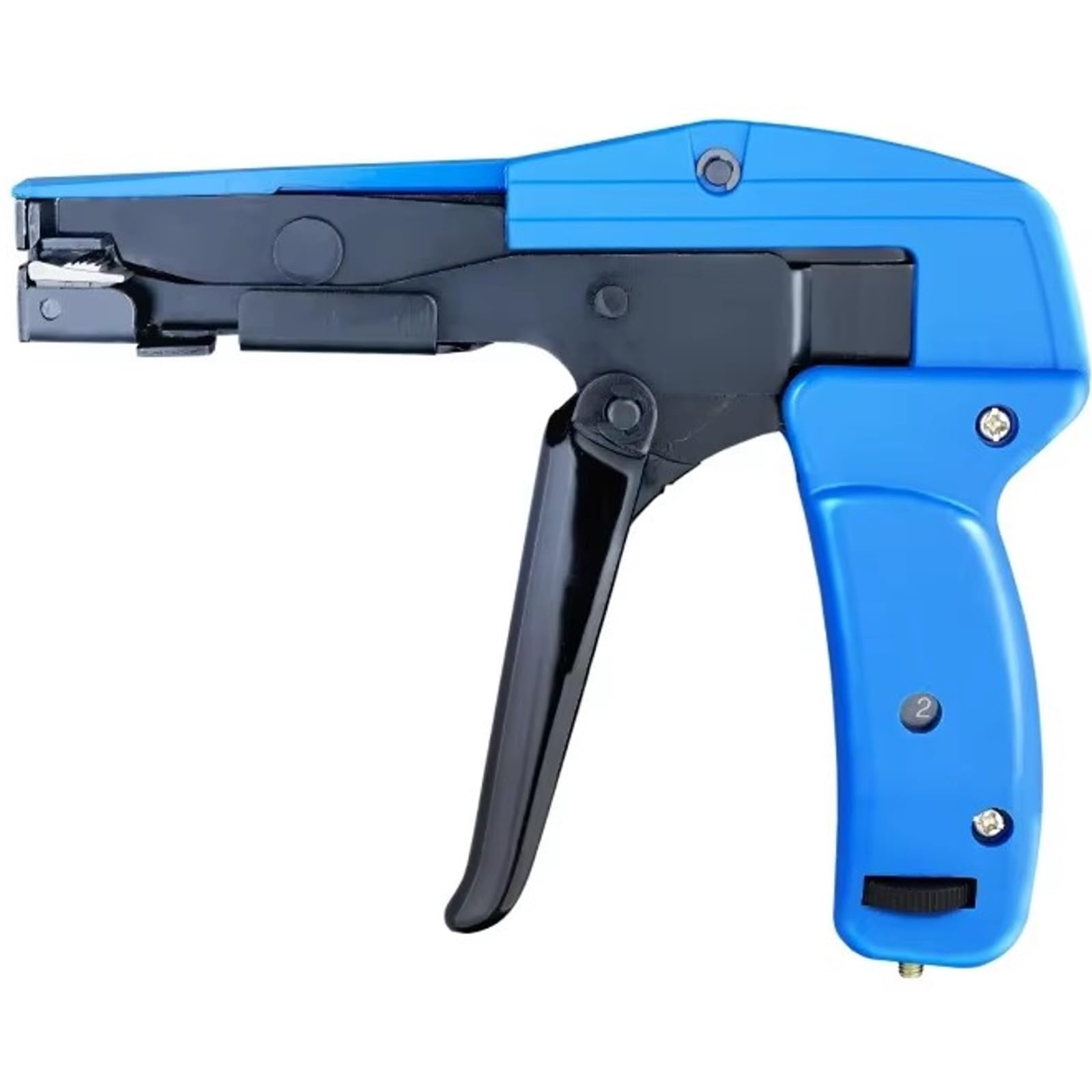 

Rubonarie Cable Tie Gun for Nylon Cable Ties, 2.4-4.8mm Wide, Insulated Lock Tool (Blue)