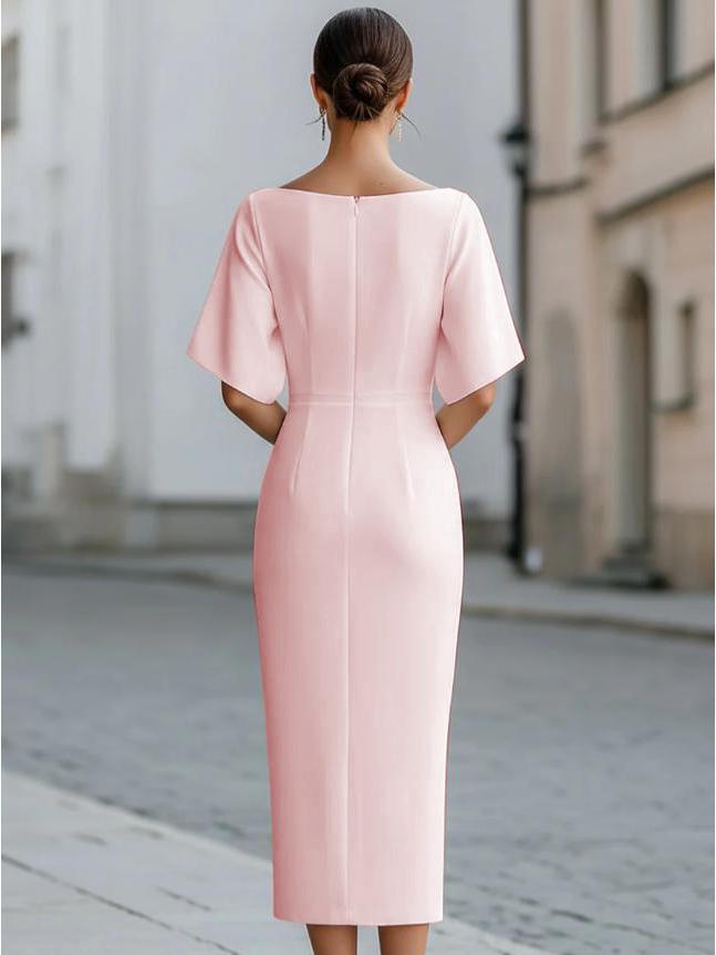 2026 Elegant One-Shoulder Solid Color Summer Dress for Women