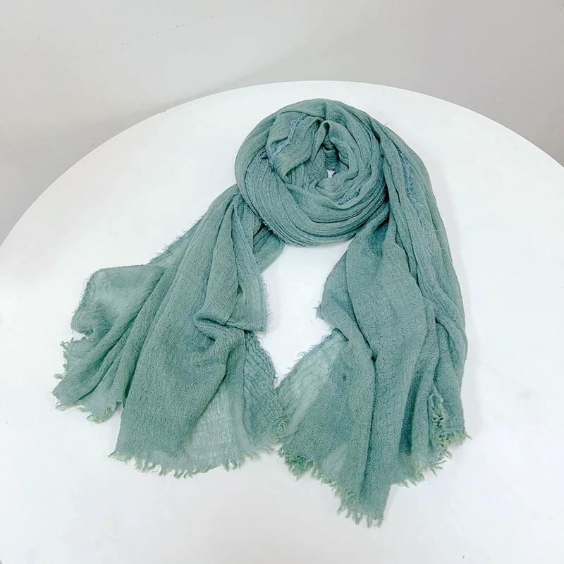 Autumn And Winter Vintage Wool Scarf Warm Shawl For Lady Classical Stripe Long Winter Wool Scarves
