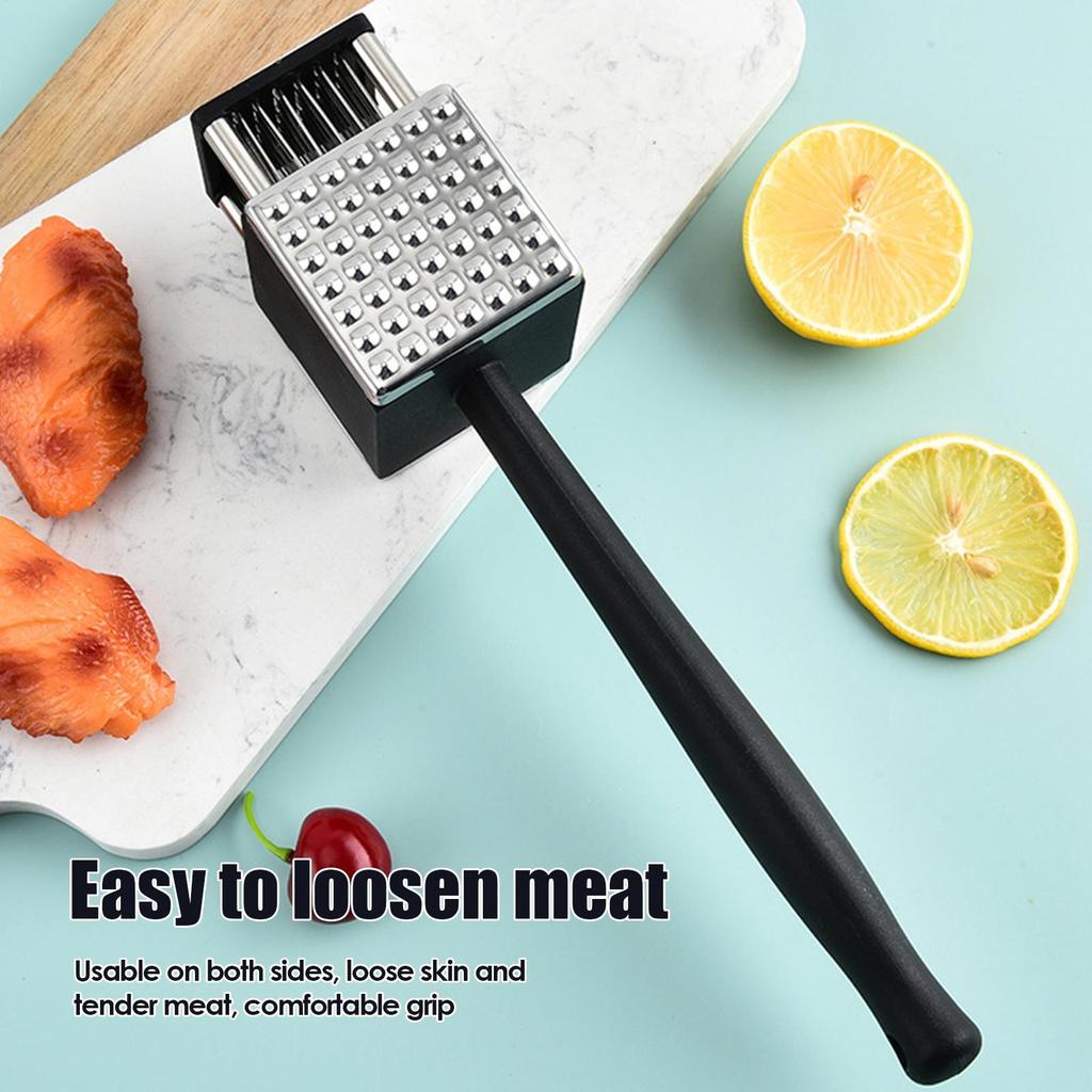 Meat Tenderizer Tool 2-in-1 Cooking Pounder Gadget Household Meat Tenderizer For Home Kitchen Restaurant Barbeque Steak Chicken