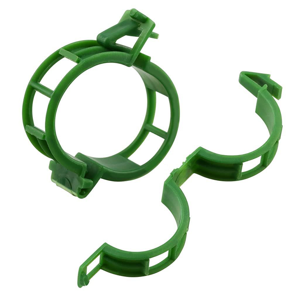 

Plant Support Clips, 2026 New Garden Secured Plastic Plant Clips for Climbing Plants, Plastic Trellis Clips Tomato Grape Vine Vegetables Plant Fixing 100 pcs зелёный