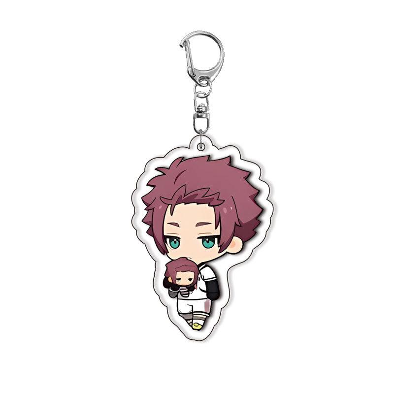 8Pcs Blues New Locked Character Hyouma Chigiri Sae Itoshi Ryusei Shidou Hugging Series Acrylic Keychain Toy New Bag Keyring 5cm