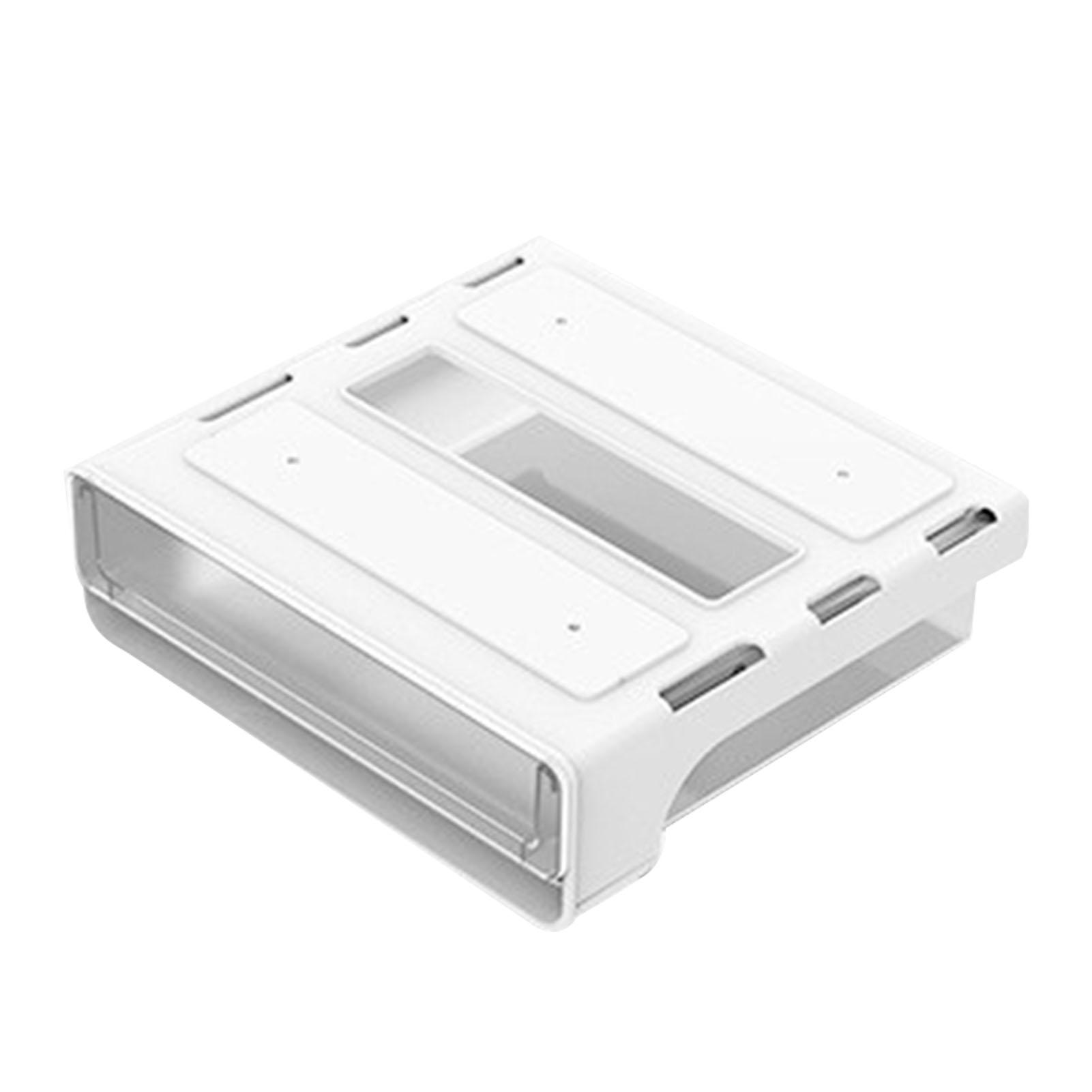 

Подвесной ящик для хранения под столом большой вместимости, пластиковый, самоклеящийся, скрытая полка, органайзер-выдвижной ящик для телефонов M белый