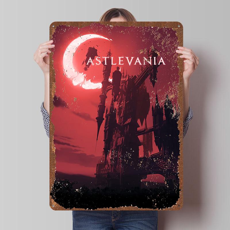 CastlevaniaS Tinplate Posters Customizable Wall Art Retro Vintage Metal Tin Signs for Gaming Room Decoration Aesthetic House